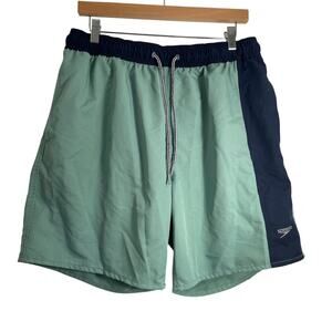 Speedo Men's Colorblock Volley Swim Shorts "Oil Blue" Large